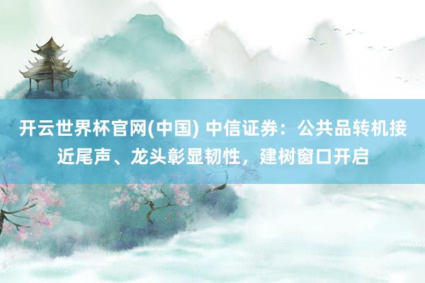 开云世界杯官网(中国) 中信证券:公共品转机接近尾声、龙头彰显韧性,建树窗口开启