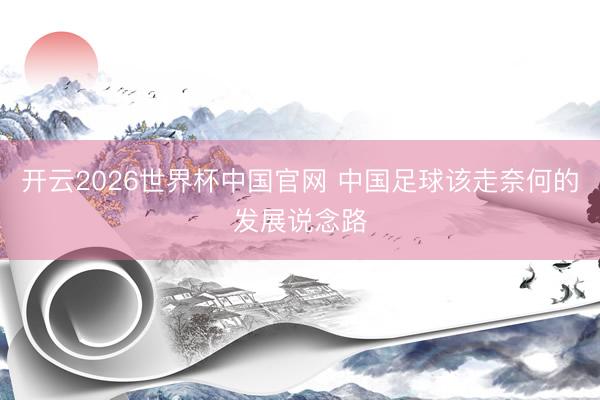 开云2026世界杯中国官网 中国足球该走奈何的发展说念路